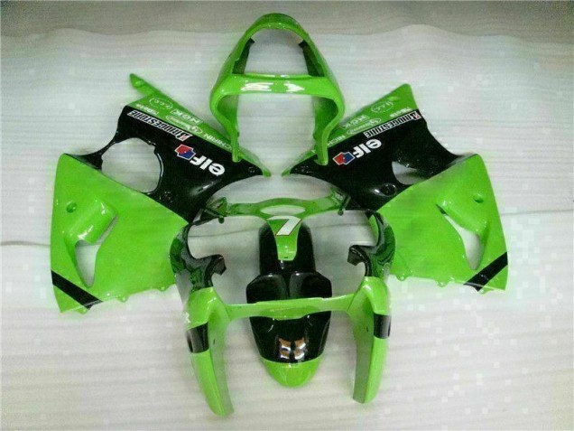 Inyección Kit Carenado Moto Kawasaki ZX6R 00-02 - Verde Negro Inyección Kit Carenado Moto Kawasaki ZX6R 00-02 - Verde Negro
