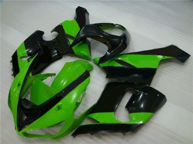 Inyección Kit Carenado Moto Kawasaki ZX6R 05-06 - Verde Negro Inyección Kit Carenado Moto Kawasaki ZX6R 05-06 - Verde Negro