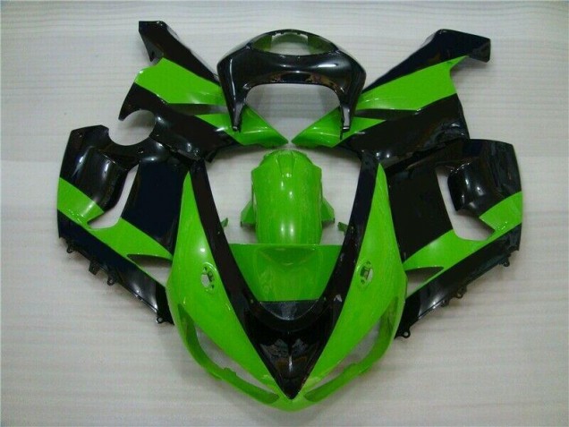 Inyección Kit Carenado Moto Kawasaki ZX6R 05-06 - Verde Negro Inyección Kit Carenado Moto Kawasaki ZX6R 05-06 - Verde Negro