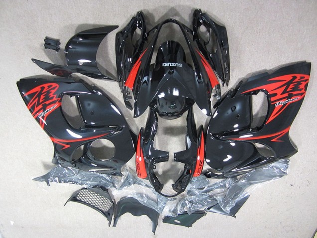 Inyección Kit Carenado Moto Suzuki GSXR 1300 Hayabusa 08-19 - Negro Rojo Inyección Kit Carenado Moto Suzuki GSXR 1300 Hayabusa 08-19 - Negro Rojo