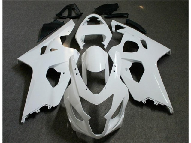 Inyección Kit Carenado Moto Suzuki GSXR 600 / 750 K4 04-05 - Blanco Negro Inyección Kit Carenado Moto Suzuki GSXR 600 / 750 K4 04-05 - Blanco Negro