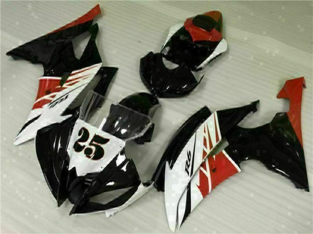 Inyección Kit Carenado Moto Yamaha R6 08-16 - Blanco Negro Inyección Kit Carenado Moto Yamaha R6 08-16 - Blanco Negro