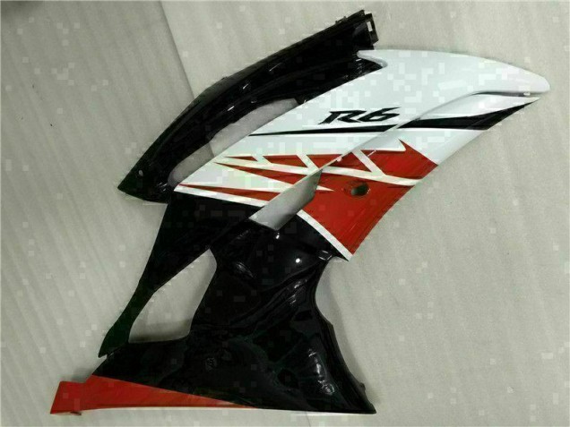 Inyección Kit Carenado Moto Yamaha R6 08-16 - Blanco Negro Inyección Kit Carenado Moto Yamaha R6 08-16 - Blanco Negro