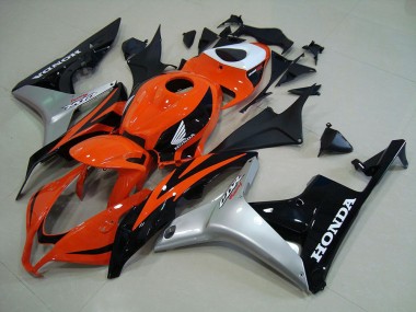 Inyección Kits Carenado Moto Honda CBR 600 RR 07-08 - Naranja Plata Negro