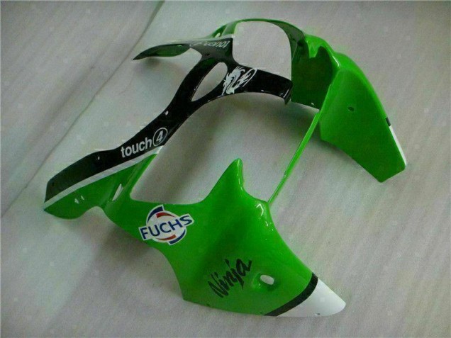 Inyección Kits Carenado Moto Kawasaki ZX6R 00-02 - Verde Negro