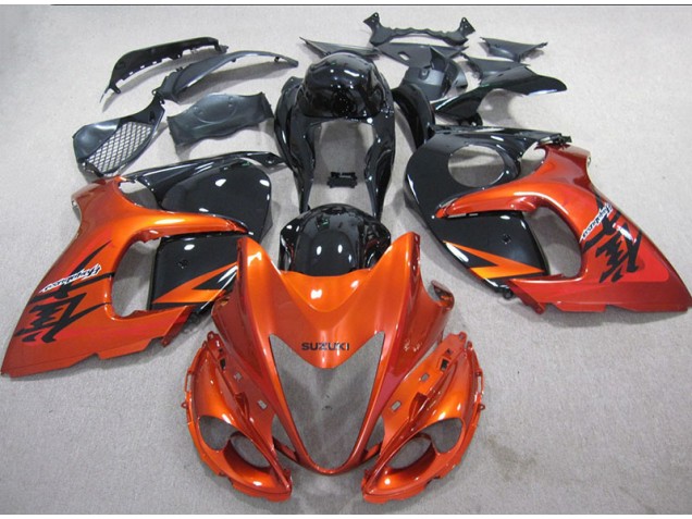 Inyección Kits Carenado Moto Suzuki GSXR 1300 Hayabusa 08-19 - Naranja Negro Inyección Kits Carenado Moto Suzuki GSXR 1300 Hayabusa 08-19 - Naranja Negro