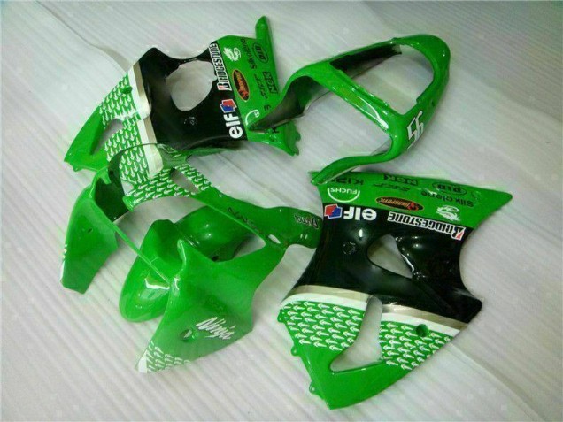 Kit ABS Carenado Motocicleta Kawasaki ZX6R 00-02 - Verde Negro Kit ABS Carenado Motocicleta Kawasaki ZX6R 00-02 - Verde Negro