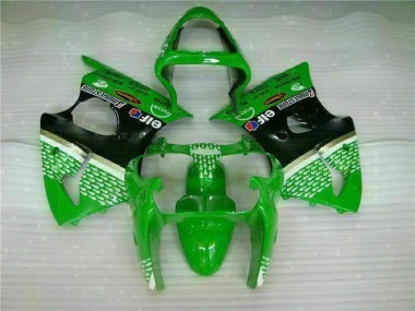 Kit ABS Carenado Motocicleta Kawasaki ZX6R 00-02 - Verde Negro