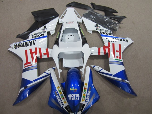 Kit ABS Carenado Motocicleta Yamaha R1 04-06 - Azul Blanco Motul Fiat Kit ABS Carenado Motocicleta Yamaha R1 04-06 - Azul Blanco Motul Fiat