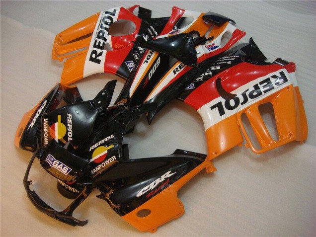 Kit Carenado ABS Completo Honda CBR 600 F3 95-98 - Negro Naranja Repsol Kit Carenado ABS Completo Honda CBR 600 F3 95-98 - Negro Naranja Repsol