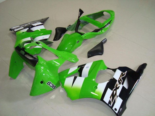 Kit Carenado ABS Completo Kawasaki ZX6R 00-02 - Verde Negro Kit Carenado ABS Completo Kawasaki ZX6R 00-02 - Verde Negro