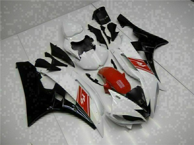 Kit Carenado ABS Completo Yamaha R6 06-07 - Blanco Negro Kit Carenado ABS Completo Yamaha R6 06-07 - Blanco Negro