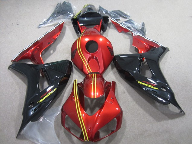Kit Carenado Inyección Honda CBR 1000 RR 06-07 - Negro Rojo Amarillo Kit Carenado Inyección Honda CBR 1000 RR 06-07 - Negro Rojo Amarillo