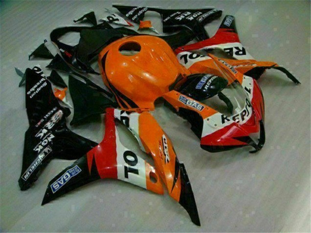 Kit Carenado Inyección Honda CBR 600 RR 07-08 - Naranja Negro Repsol Kit Carenado Inyección Honda CBR 600 RR 07-08 - Naranja Negro Repsol
