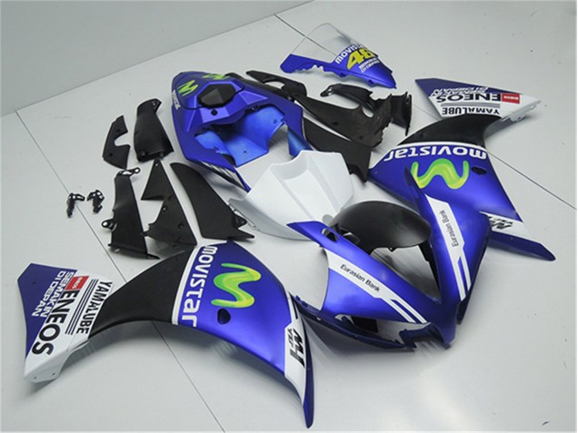 Kit Carenado Moto Yamaha R1 12-14 - Azul Blanco Negro Kit Carenado Moto Yamaha R1 12-14 - Azul Blanco Negro