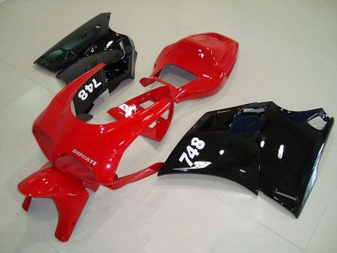 Kit Completo Carenado Moto Ducati 748 916 996 996S 93-05 - Rojo Negro