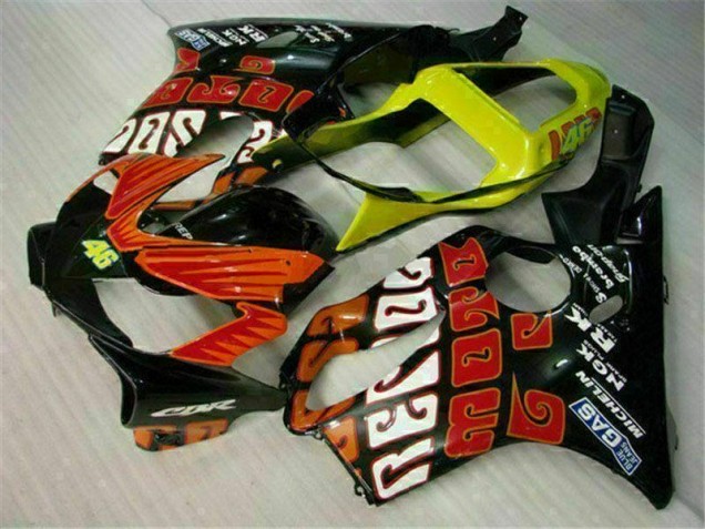 Kit Completo Carenado Moto Honda CBR 600 F4i 01-03 - Naranja Negro Kit Completo Carenado Moto Honda CBR 600 F4i 01-03 - Naranja Negro