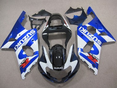 Kit Completo Carenado Moto Suzuki GSXR 1000 K1 00-02 - Azul Blanco Calcomanía