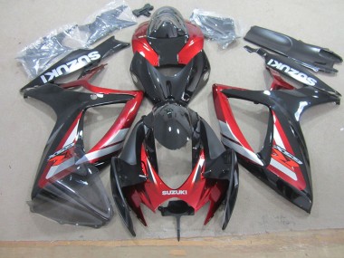 Kit Completo Carenado Moto Suzuki GSXR 750 K6 06-07 - Negro Rojo