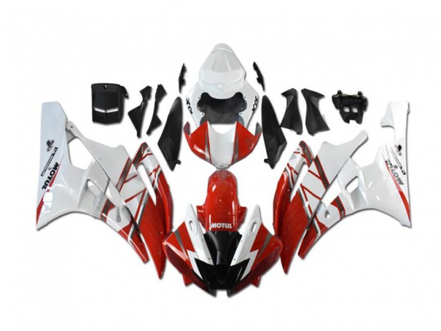 Kit Completo Carenado Moto Yamaha R6 06-07 - Rojo Blanco Kit Completo Carenado Moto Yamaha R6 06-07 - Rojo Blanco