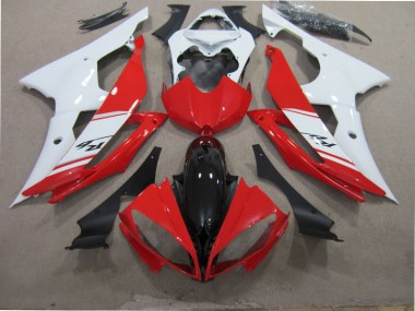 Kit Completo Carenado Moto Yamaha R6 08-16 - Rojo Blanco Negro