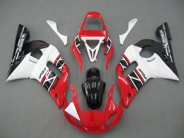 Kit Completo Carenado Moto Yamaha R6 98-02 - Rojo Blanco Negro Kit Completo Carenado Moto Yamaha R6 98-02 - Rojo Blanco Negro