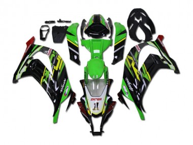 Kits ABS Carenado Motocicleta Kawasaki ZX10R 11-15 - Verde Negro