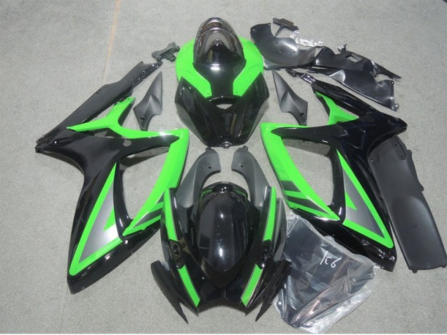 Kits ABS Carenado Motocicleta Suzuki GSXR 600 K6 06-07 - Negro Verde