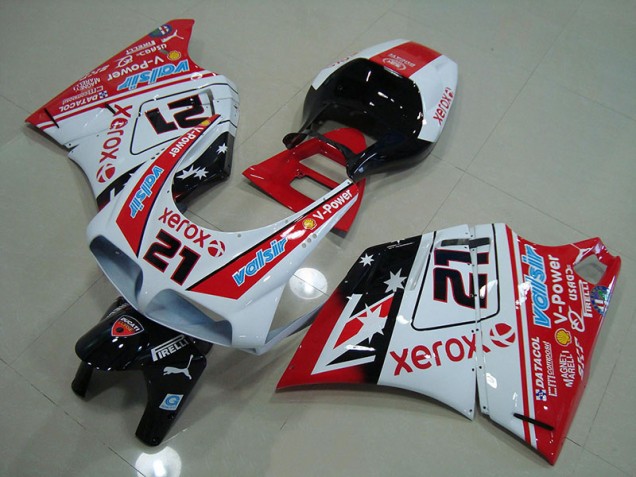 Kits Carenado Moto Ducati 748 916 996 996S 93-05 - Rojo Blanco Xerox 21