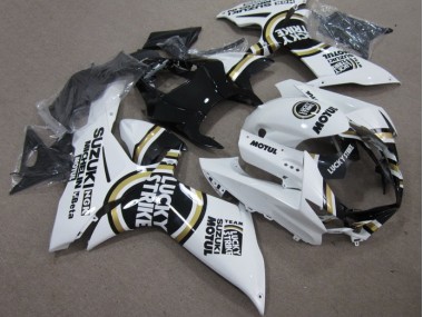 Kits Carenado Moto Suzuki GSXR 600 K11 11-21 - Blanco Lucky Strike Negro Motul
