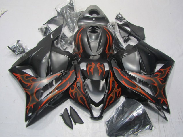 Kits Completo Carenado Moto ABS Honda CBR 600 RR 09-12 - Negro Rojo Llama Kits Completo Carenado Moto ABS Honda CBR 600 RR 09-12 - Negro Rojo Llama