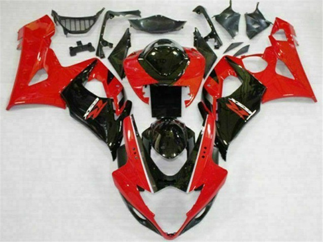 Kits Completo Carenado Moto ABS Suzuki GSXR 1000 K5 05-06 - Rojo Negro