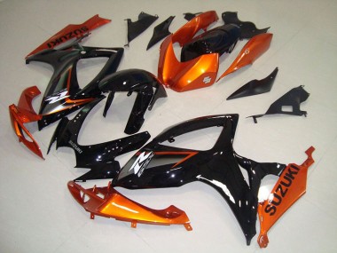 Kits Completo Carenado Moto ABS Suzuki GSXR 750 K6 06-07 - Negro Naranja