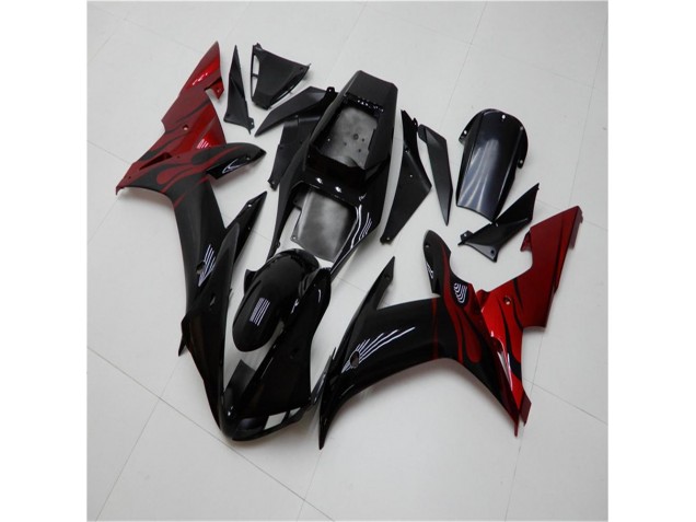 Kits Completo Carenado Moto ABS Yamaha R1 02-03 - Negro Rojo Kits Completo Carenado Moto ABS Yamaha R1 02-03 - Negro Rojo