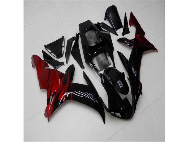 Kits Completo Carenado Moto ABS Yamaha R1 02-03 - Negro Rojo Kits Completo Carenado Moto ABS Yamaha R1 02-03 - Negro Rojo