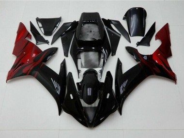 Kits Completo Carenado Moto ABS Yamaha R1 02-03 - Negro Rojo