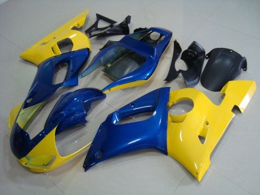 Kits Completo Carenado Moto ABS Yamaha R6 98-02 - Amarillo Azul