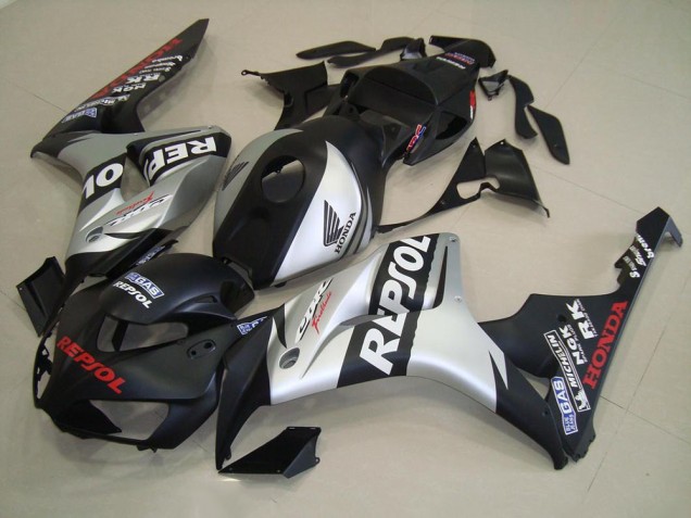 Kits Completo Carenado Moto Honda CBR 1000 RR 06-07 - Negro Mate Plata Repsol Kits Completo Carenado Moto Honda CBR 1000 RR 06-07 - Negro Mate Plata Repsol