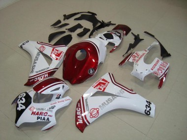 Kits Completo Carenado Moto Honda CBR 1000 RR 08-11 - Blanco Rojo HARC Pro PIAA 634