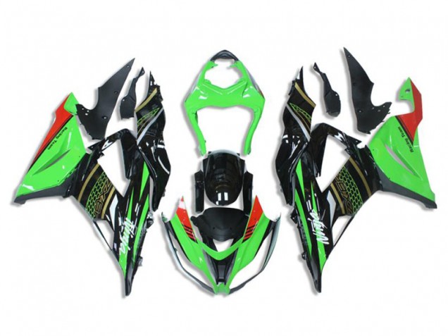 Kits Completo Carenado Moto Kawasaki ZX6R 13-18 - Verde Negro