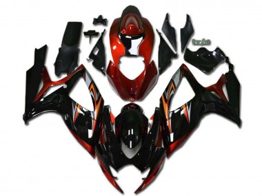 Compra Carenados Moto Suzuki GSXR 600/750 2006-2007 - Naranja Plata Negro Brillante Raya