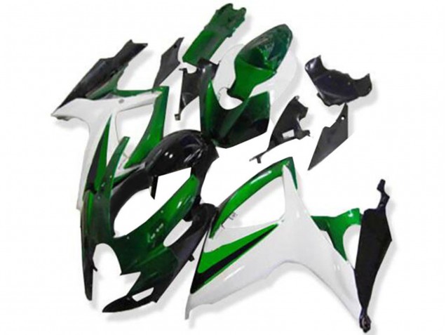 Compra Carenados Moto Suzuki GSXR 600/750 2006-2007 - Blanco Verde Negro Brillante