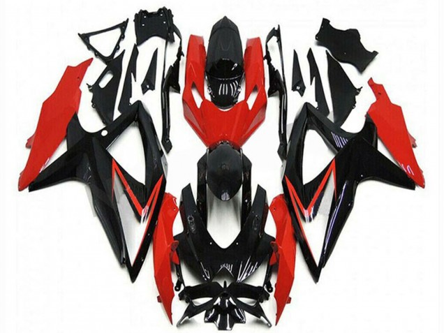 Compra Carenados Moto Suzuki GSXR 600/750 2008-2010 - Rojo Negro Brillante Raya