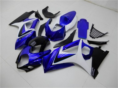 Compra Carenados Moto Suzuki GSXR 1000 2007-2008 - Blanco Azul Negro No Calcomanía