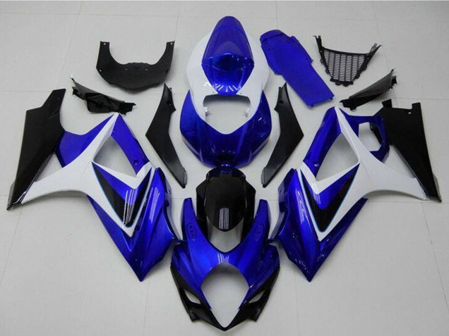 Compra Carenados Moto Suzuki GSXR 1000 2007-2008 - Blanco Azul Negro No Calcomanía