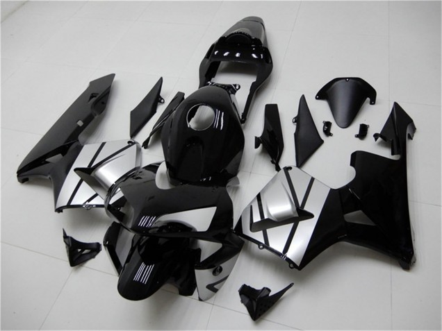 Compra Carenados Moto Honda CBR600RR 2003-2004 - Plata Negro Brillante Raya