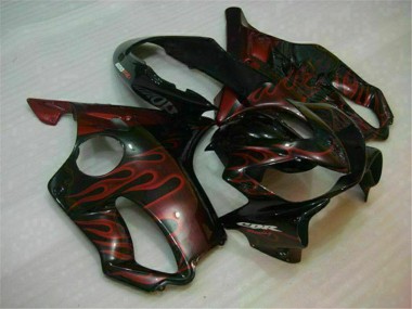 Compra Carenados Moto Honda CBR600 F4i 2004-2007 - Negro Brillante Rojo Llama