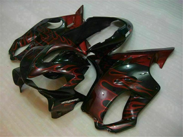 Compra Carenados Moto Honda CBR600 F4i 2004-2007 - Negro Brillante Rojo Llama