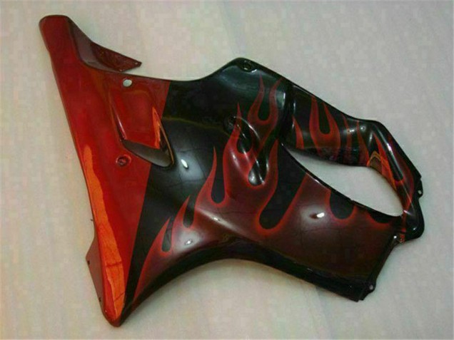 Compra Carenados Moto Honda CBR600 F4i 2004-2007 - Negro Brillante Rojo Llama