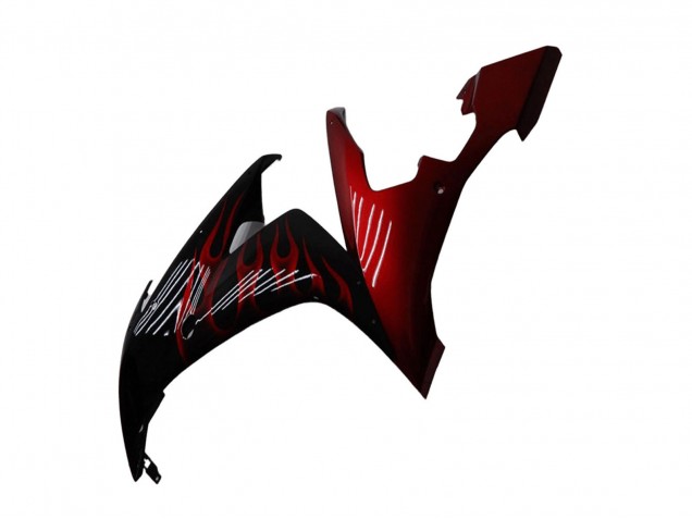Compra Carenados Moto Yamaha YZF R1 2004-2006 - Negro Brillante Rojo Llama